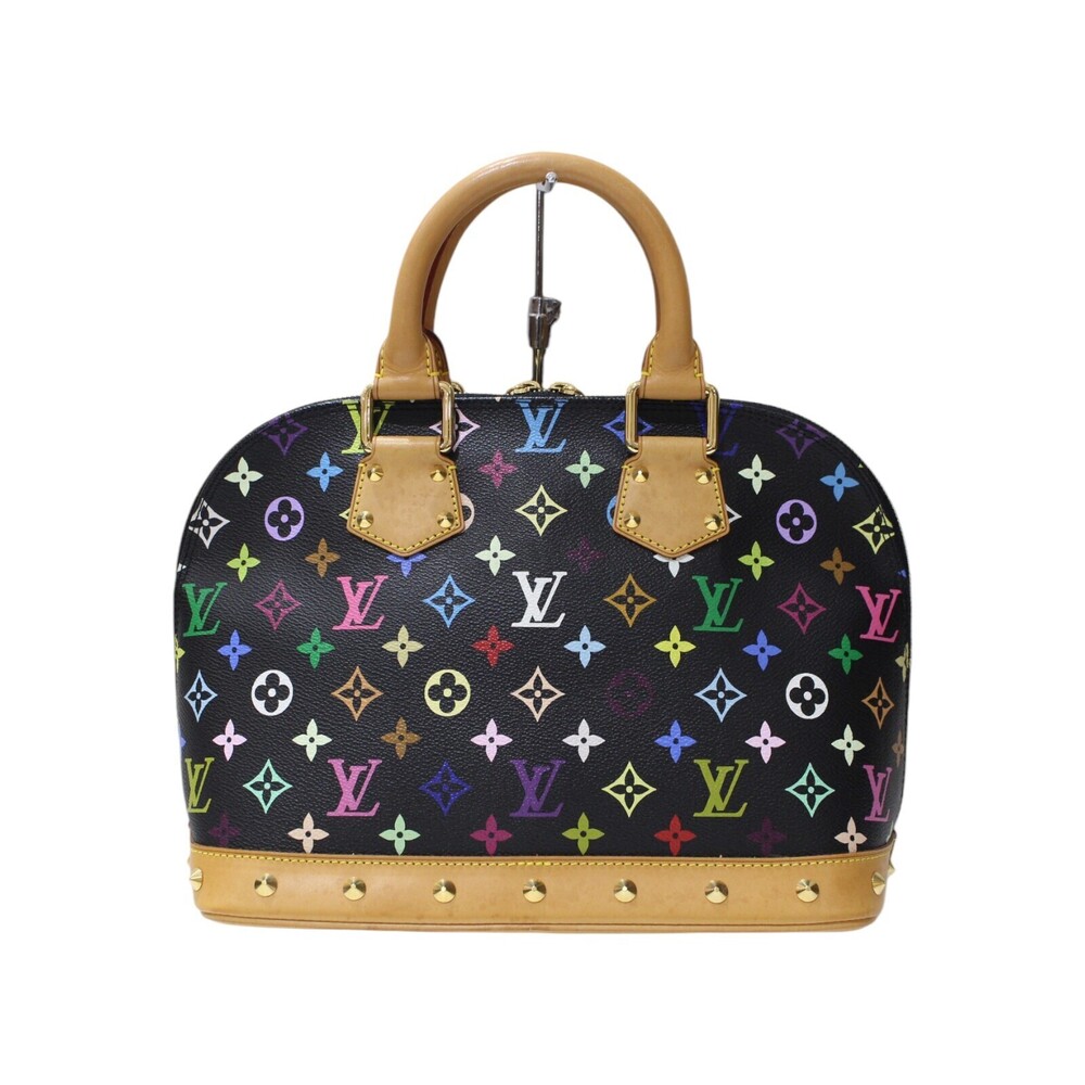 Louis Vuitton Black Multicolor Multicolore Monogram Alma idea Handbag flashy